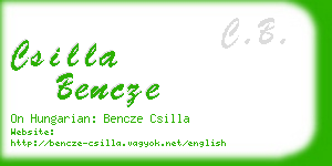 csilla bencze business card